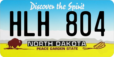 ND license plate HLH804