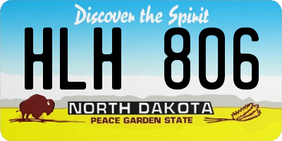 ND license plate HLH806
