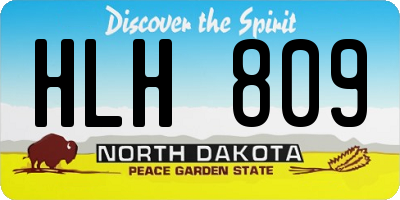 ND license plate HLH809