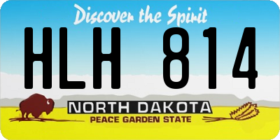 ND license plate HLH814