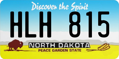 ND license plate HLH815