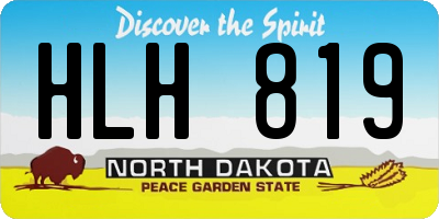 ND license plate HLH819