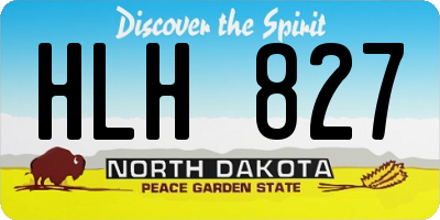 ND license plate HLH827