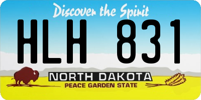 ND license plate HLH831