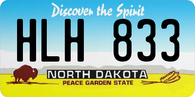 ND license plate HLH833