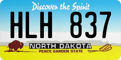 ND license plate HLH837