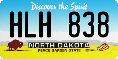 ND license plate HLH838