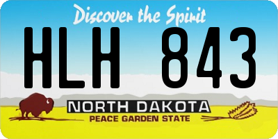 ND license plate HLH843