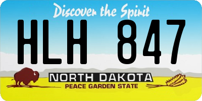 ND license plate HLH847