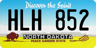 ND license plate HLH852