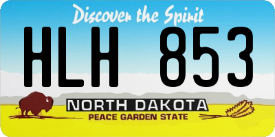 ND license plate HLH853