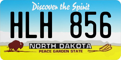 ND license plate HLH856