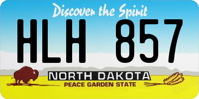 ND license plate HLH857