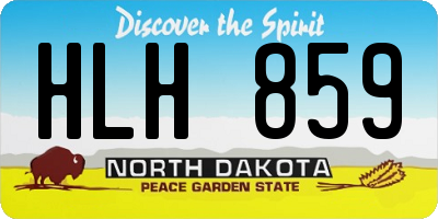 ND license plate HLH859