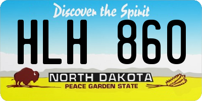 ND license plate HLH860
