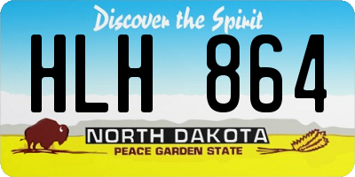 ND license plate HLH864