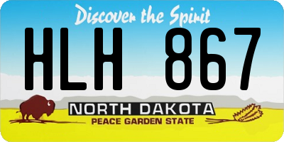 ND license plate HLH867