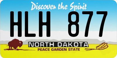 ND license plate HLH877