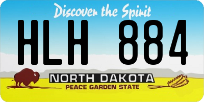 ND license plate HLH884