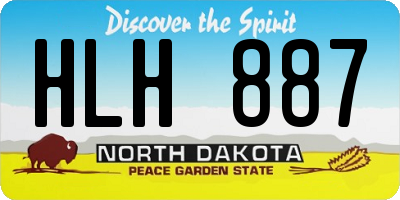 ND license plate HLH887