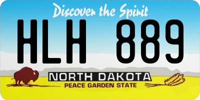 ND license plate HLH889