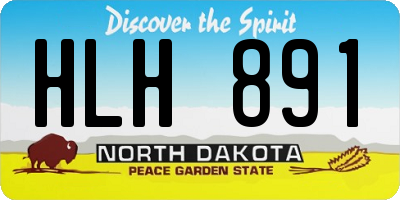 ND license plate HLH891