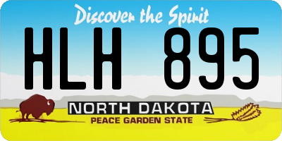 ND license plate HLH895