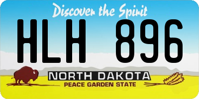 ND license plate HLH896