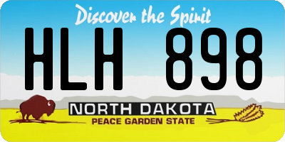 ND license plate HLH898