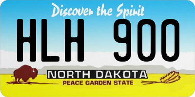 ND license plate HLH900