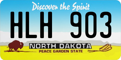ND license plate HLH903