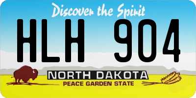 ND license plate HLH904