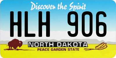 ND license plate HLH906