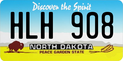 ND license plate HLH908