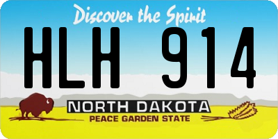 ND license plate HLH914