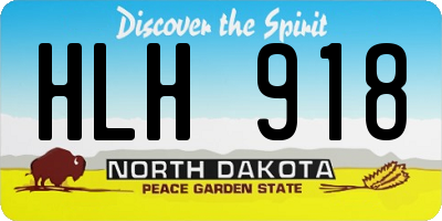 ND license plate HLH918