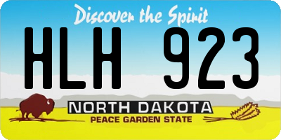 ND license plate HLH923