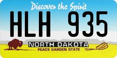 ND license plate HLH935