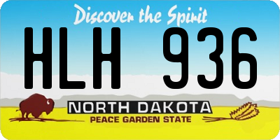 ND license plate HLH936