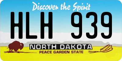 ND license plate HLH939