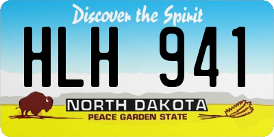 ND license plate HLH941