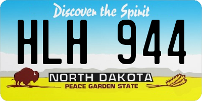 ND license plate HLH944