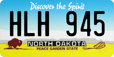 ND license plate HLH945