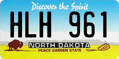 ND license plate HLH961
