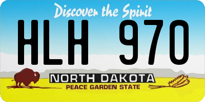 ND license plate HLH970