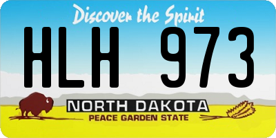 ND license plate HLH973