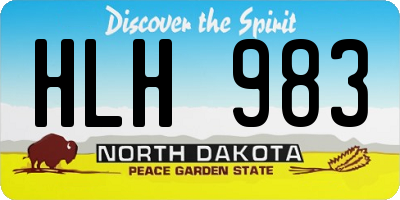 ND license plate HLH983