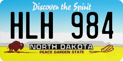 ND license plate HLH984