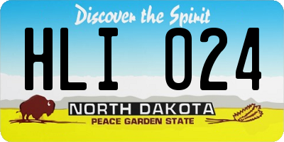 ND license plate HLI024