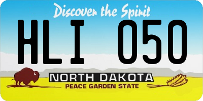 ND license plate HLI050